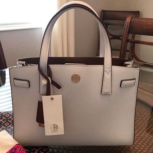 Tory Burch Walker Small Satchel Gardenia
